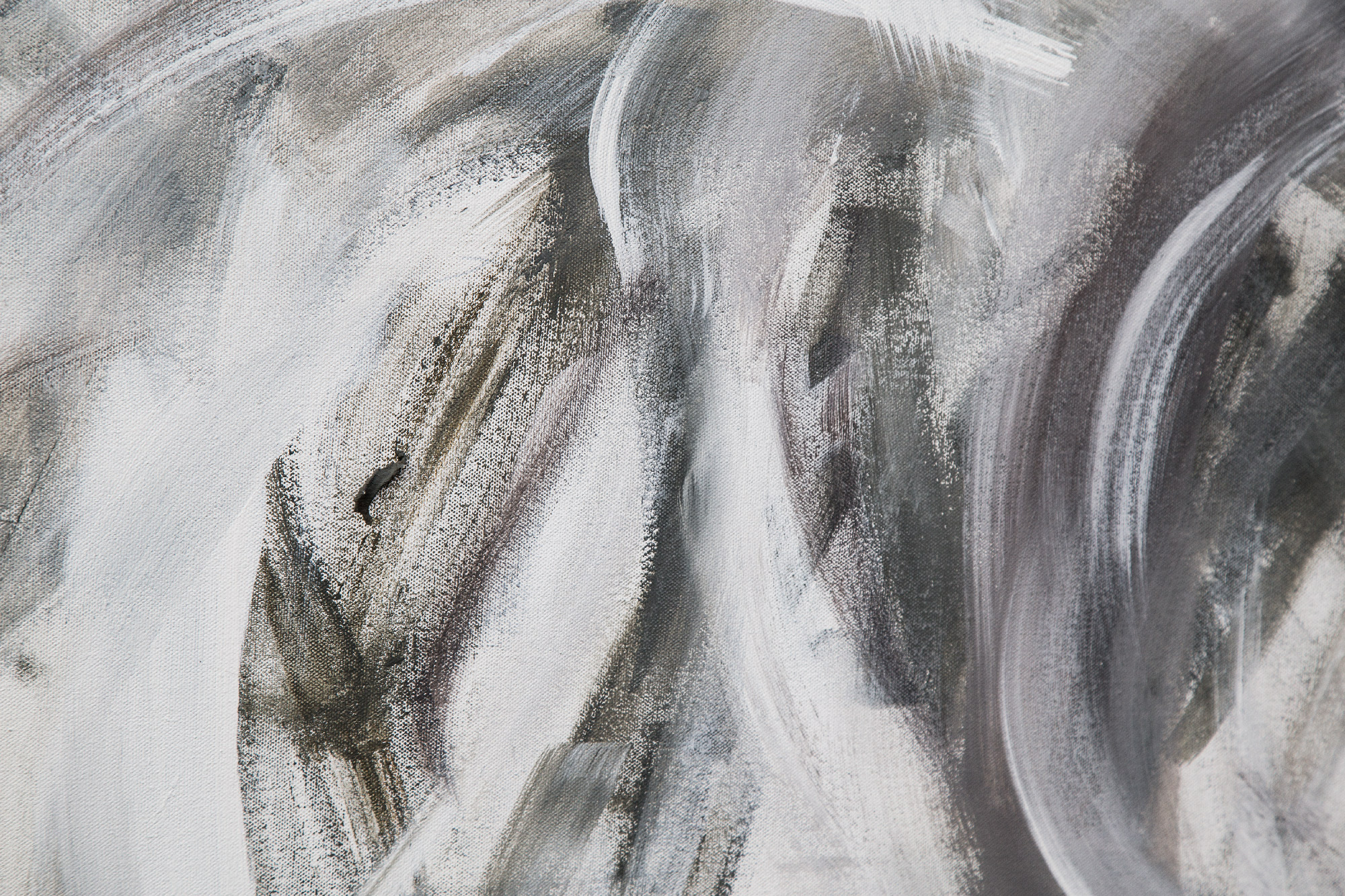 Oil on Canvas, with textures of concrete in grey colors -Ornella Gallo Di Fortuna Art
