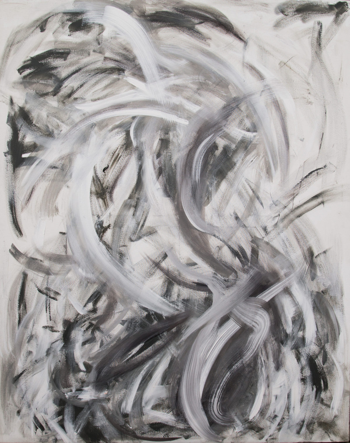 Oil on Canvas, with textures of concrete in grey colors -Ornella Gallo Di Fortuna Art