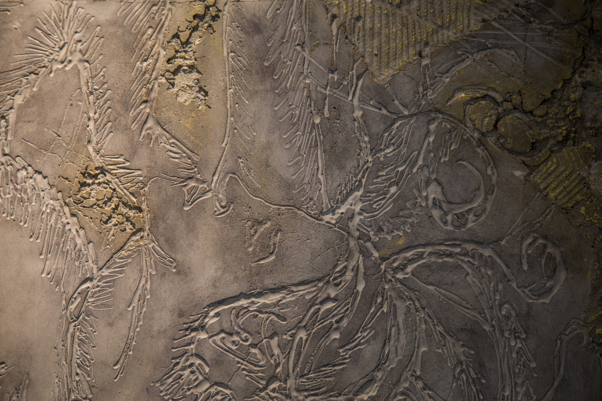 Concrete Bas-relief-Ornella Gallo Di Fortuna Art- Fossilized-Moment